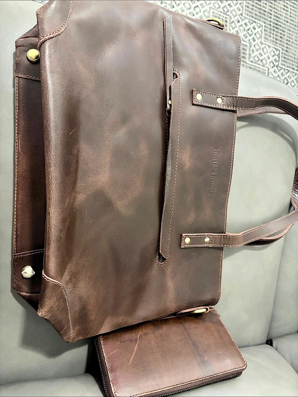 Montana West Brown Tote with Matching Wallet